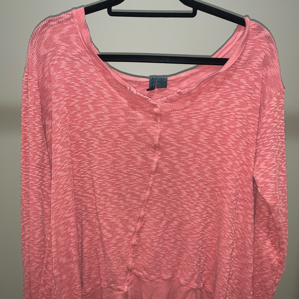 Left of center Pink V-Neck Sweater